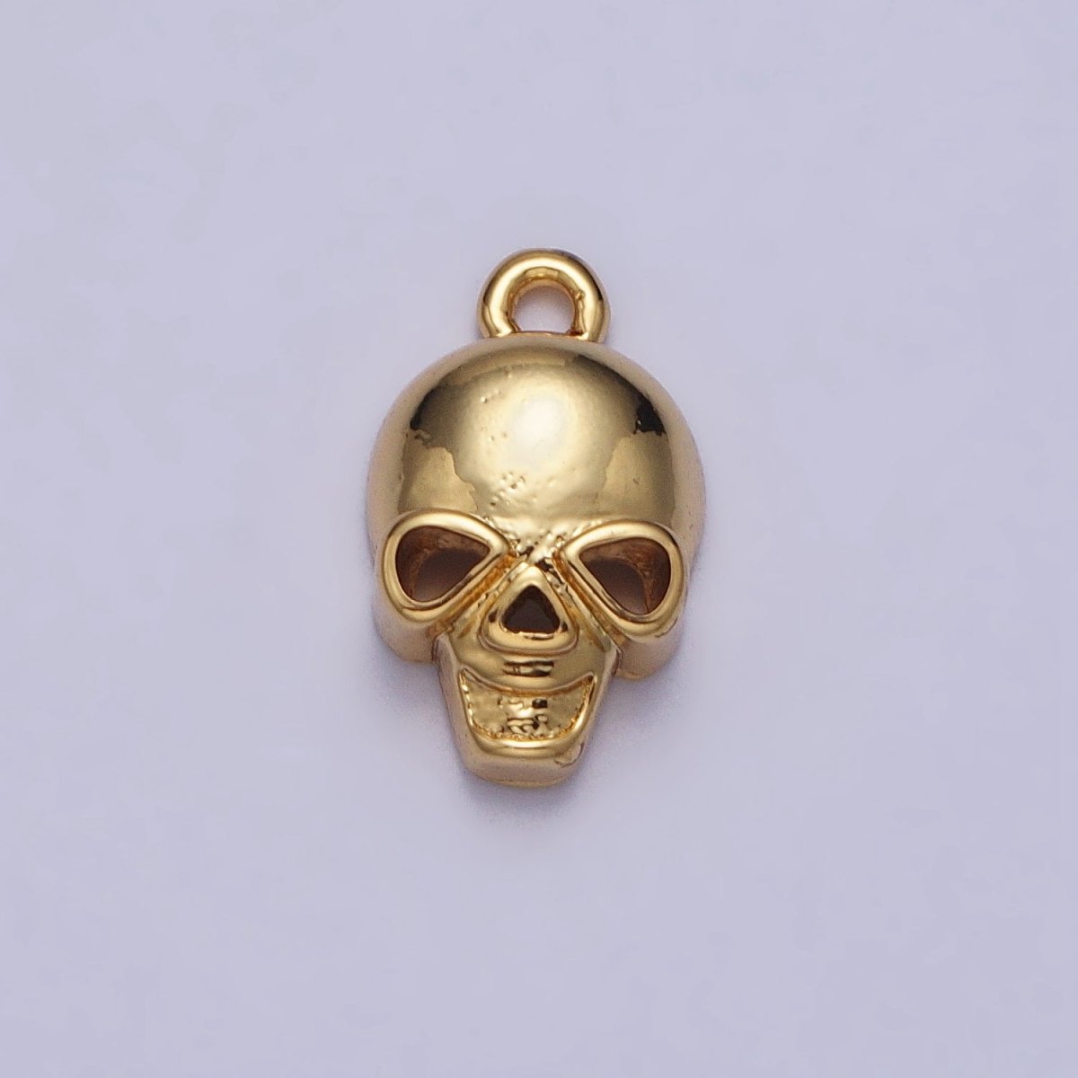 24K Gold Filled Human Skeleton Skull Add-On Charm in Gold &amp; Silver | AC341 AC342