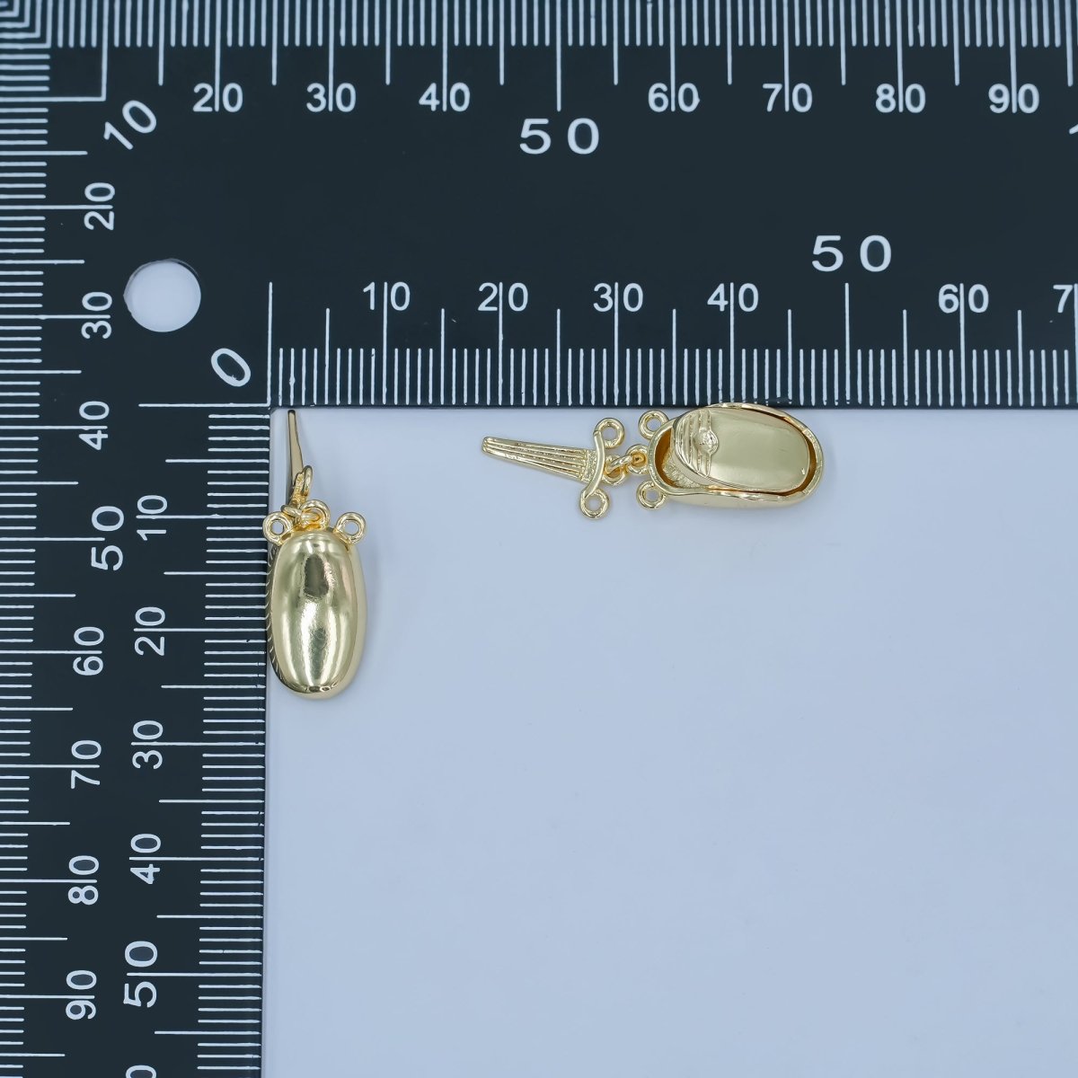 24K Gold Filled Ingot Bean Buckle Closure Finding Set | Z1126