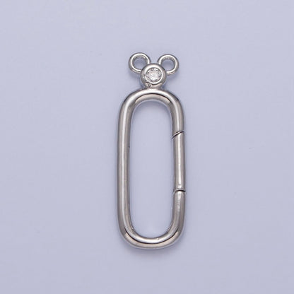 24K Gold Filled Jewelry Closure, Rectangle Toggle Clasps with Cubic Zirconia L-782~L-785