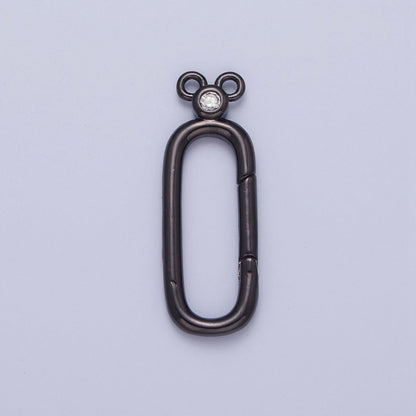 24K Gold Filled Jewelry Closure, Rectangle Toggle Clasps with Cubic Zirconia L-782~L-785