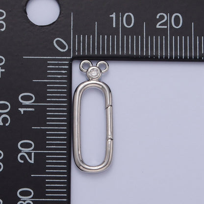 24K Gold Filled Jewelry Closure, Rectangle Toggle Clasps with Cubic Zirconia L-782~L-785