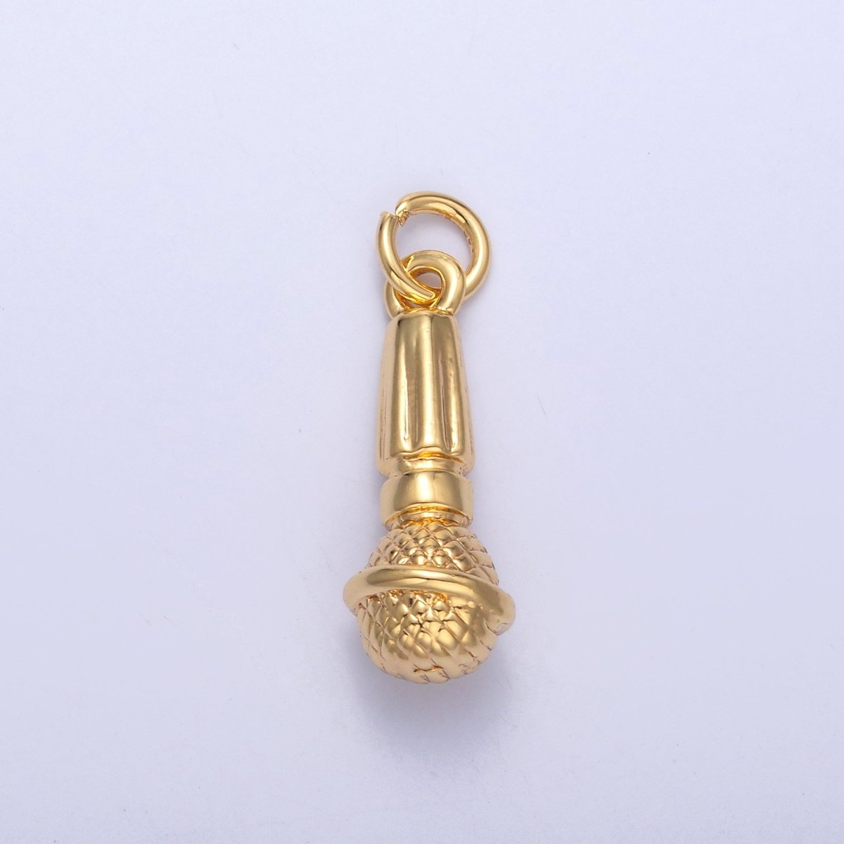 24K Gold Filled Karaoke Microphone Multidimensional 3D Charm in Gold &amp; Silver | N024