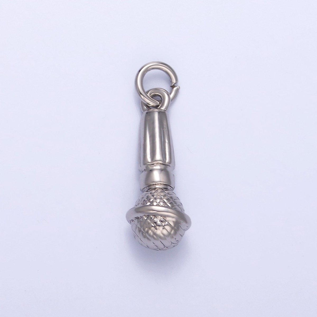 24K Gold Filled Karaoke Microphone Multidimensional 3D Charm in Gold &amp; Silver | N024