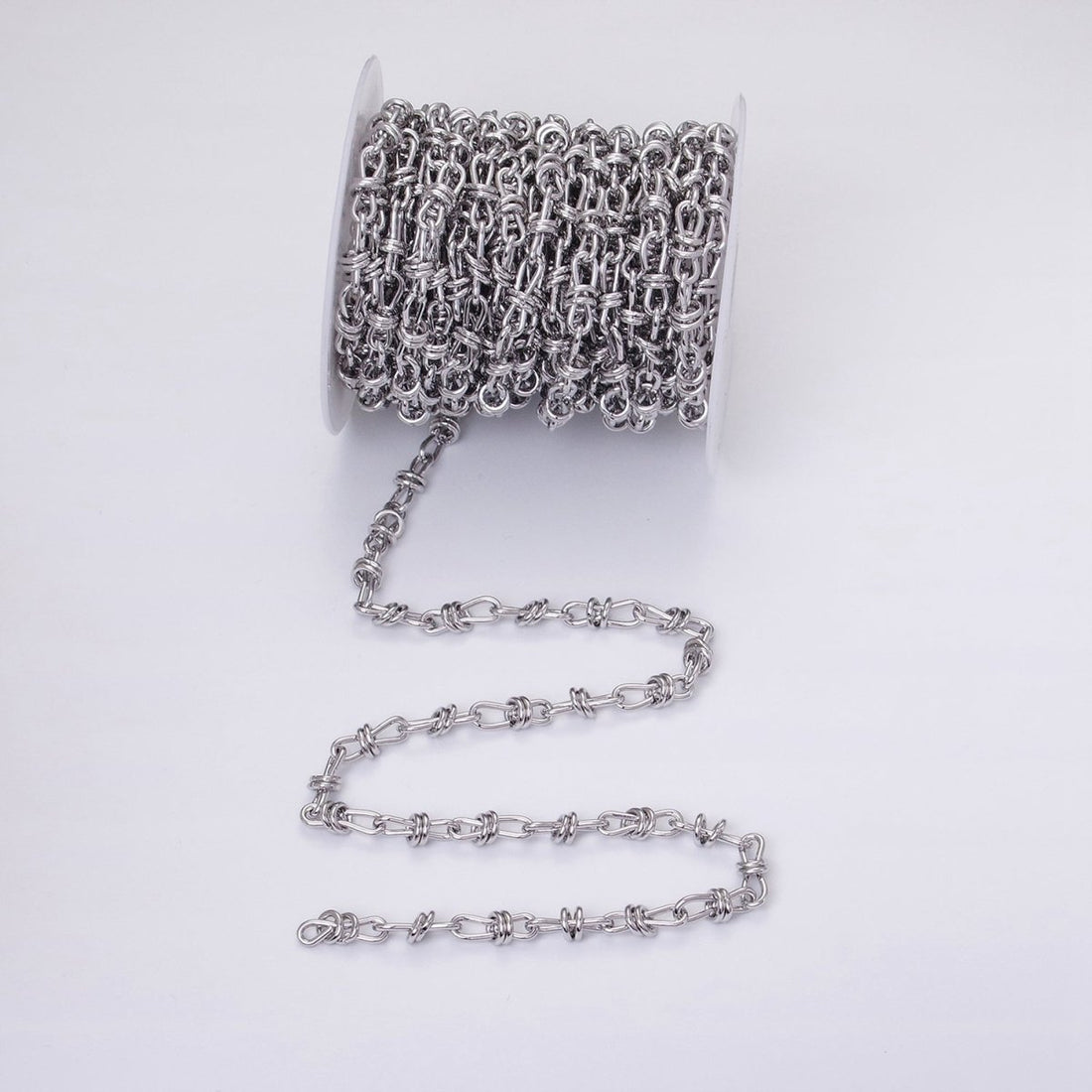 24K Gold Filled Knot Cable Chain Link Bold 6.8mm Cable Chain Link Unfinished Yard Chain in Gold &amp; Silver | ROLL-1309 ROLL-1310 Clearance Pricing