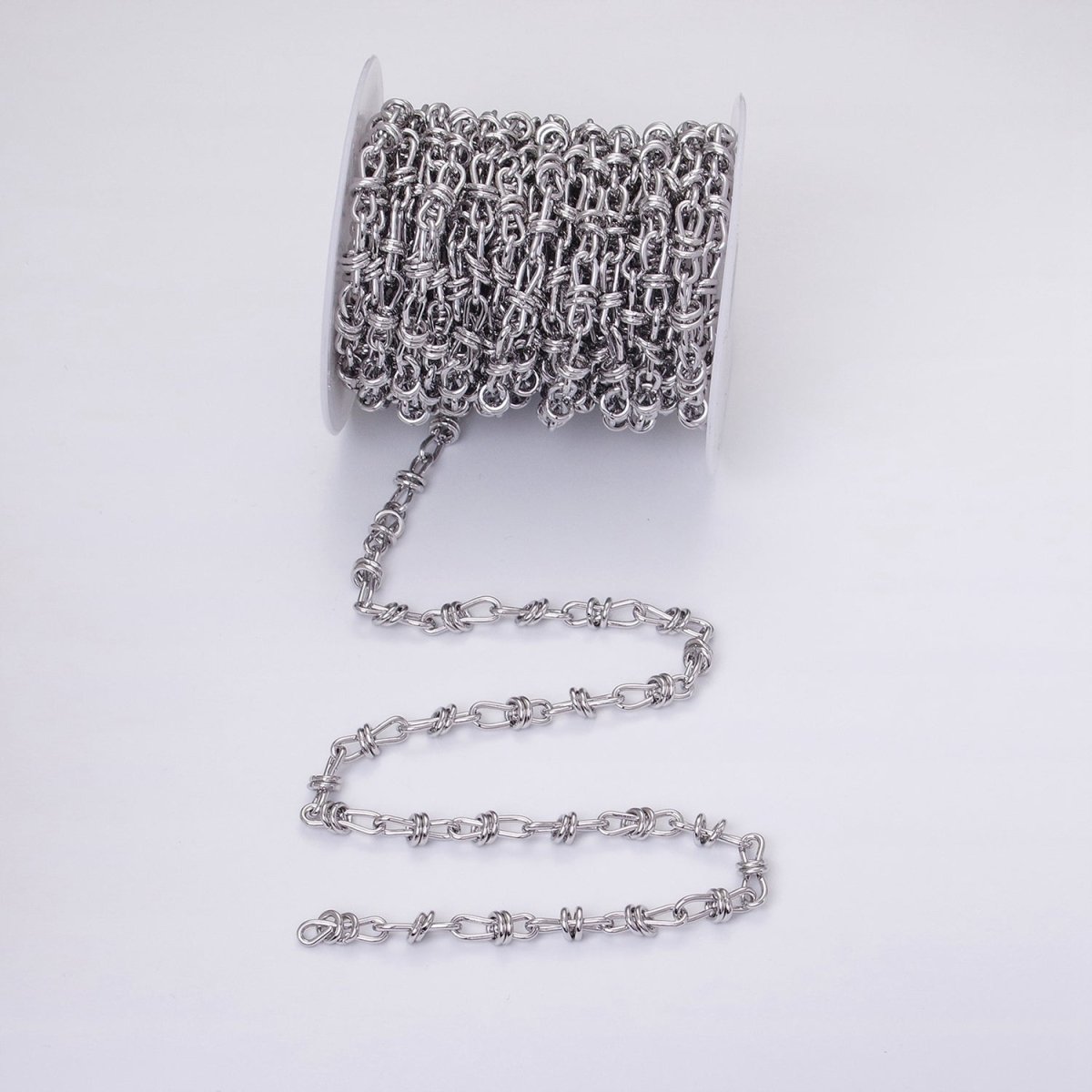 24K Gold Filled Knot Cable Chain Link Bold 6.8mm Cable Chain Link Unfinished Yard Chain in Gold &amp; Silver | ROLL-1309 ROLL-1310 Clearance Pricing