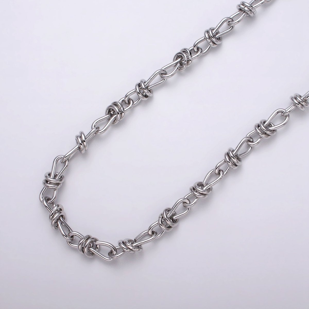 24K Gold Filled Knot Cable Chain Link Bold 6.8mm Cable Chain Link Unfinished Yard Chain in Gold &amp; Silver | ROLL-1309 ROLL-1310 Clearance Pricing