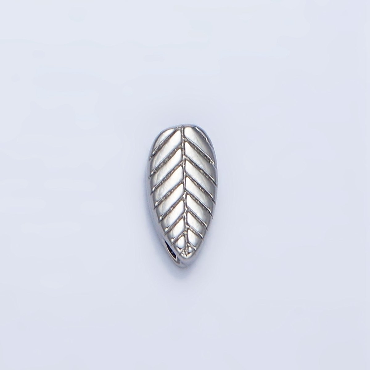 24K Gold Filled Leaf Nature Engraved Bead in Gold &amp; Silver | B912
