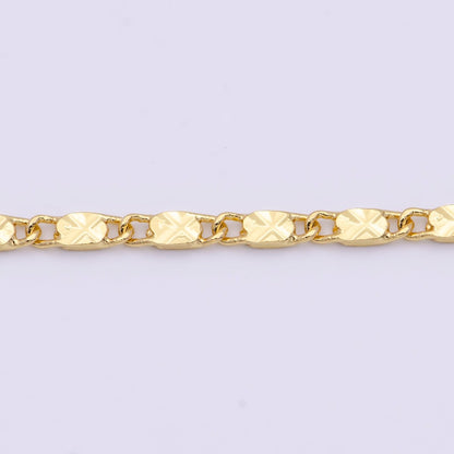 24K Gold Filled Link Sunburst Scroll Unique Chain 18 Inch Necklace with 2" Extender For Jewelry Making | WA-1090 Clearance Pricing
