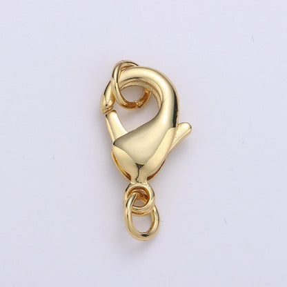 24K Gold Filled Lobster Clasp with Jump Rings for DIY Jewelry Making Necklace Bracelet Anklet  L-129 L-132 L-135