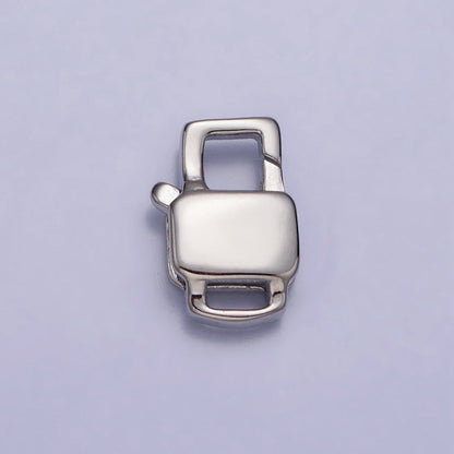 24K Gold Filled Lobster Clasps Geometric Rectangular Jewelry Closure Supply in Gold &amp; Silver | Z-127 Z-128