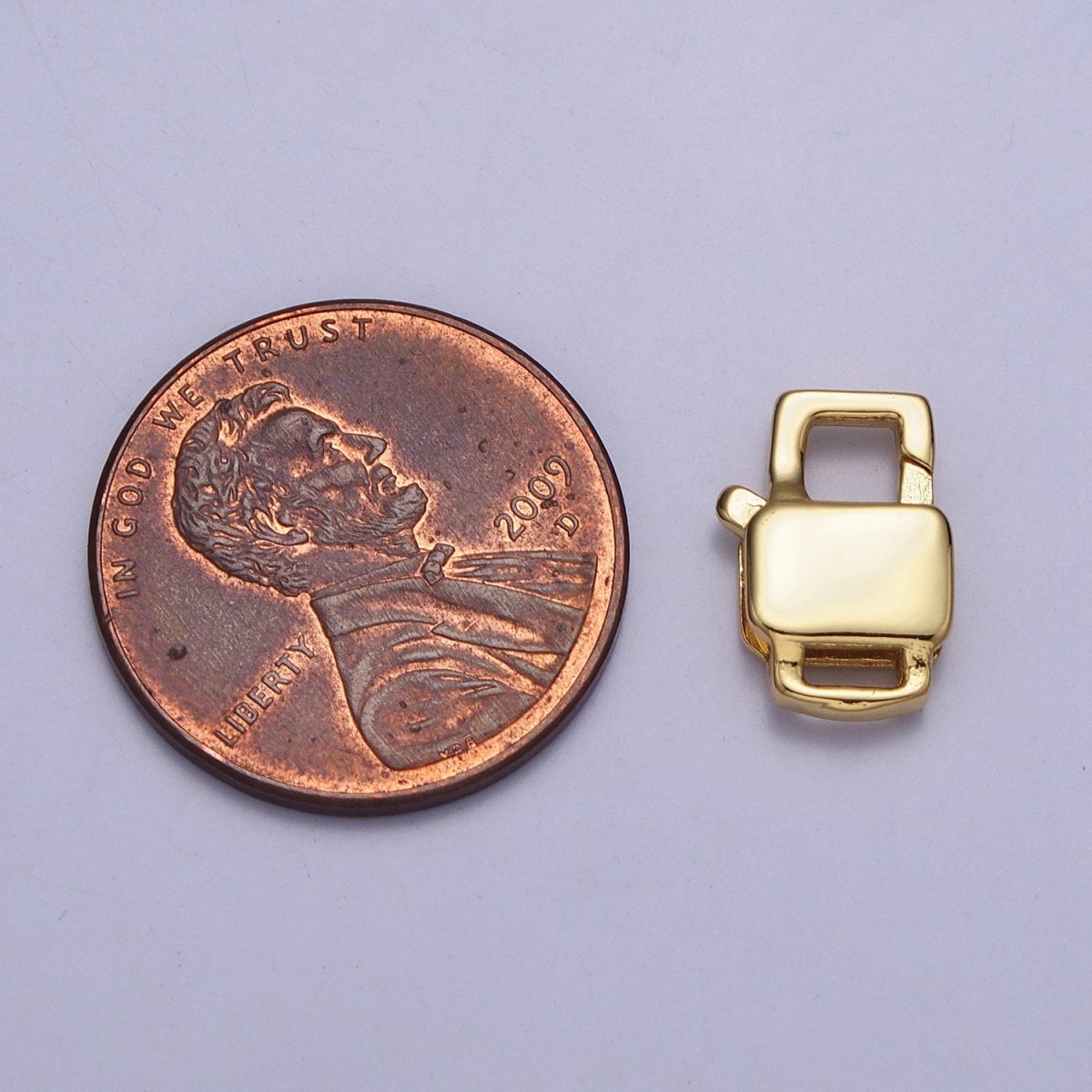 24K Gold Filled Lobster Clasps Geometric Rectangular Jewelry Closure Supply in Gold &amp; Silver | Z-127 Z-128