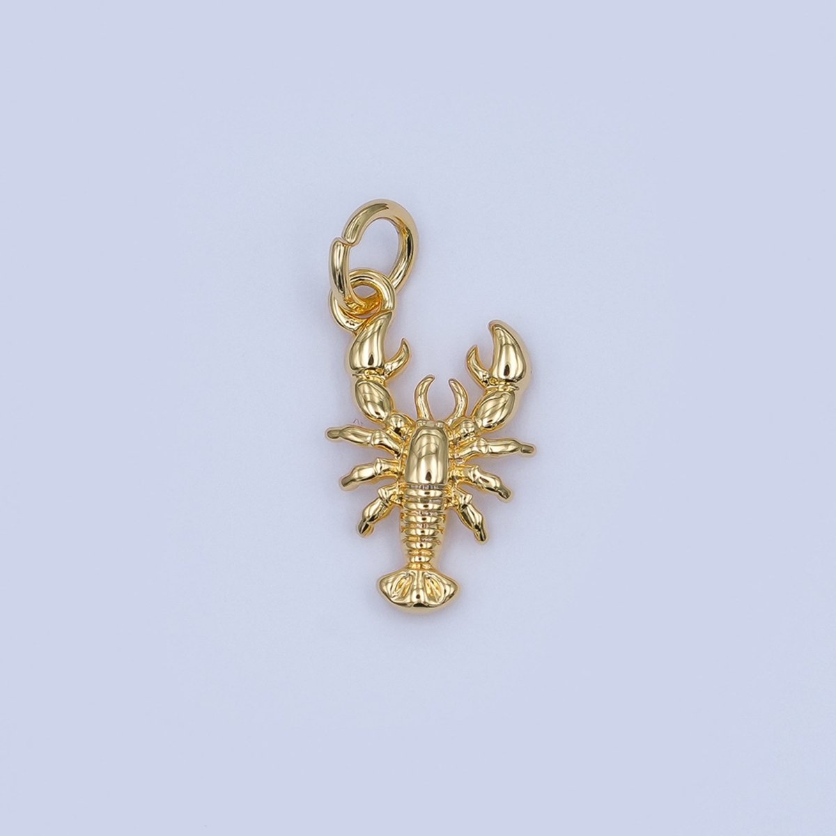 24K Gold Filled 15mm Lobster Multidimensional 3D Charm in Gold &amp; Silver | AF476