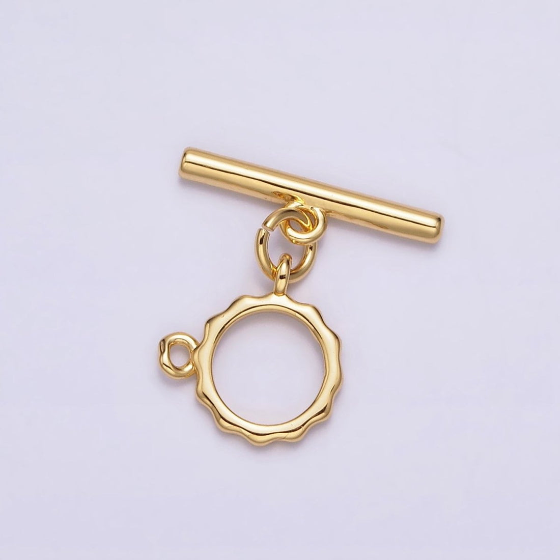24K Gold Filled Loop Wavy Round OT Toggle Clasps Closure Jewelry Making Supply | Z-445