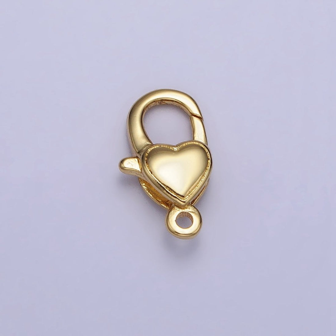 24K Gold Filled Love Heart Oval Lobster Clasps Jewelry Closure Supply in Gold &amp; Silver | Z-129 Z-130