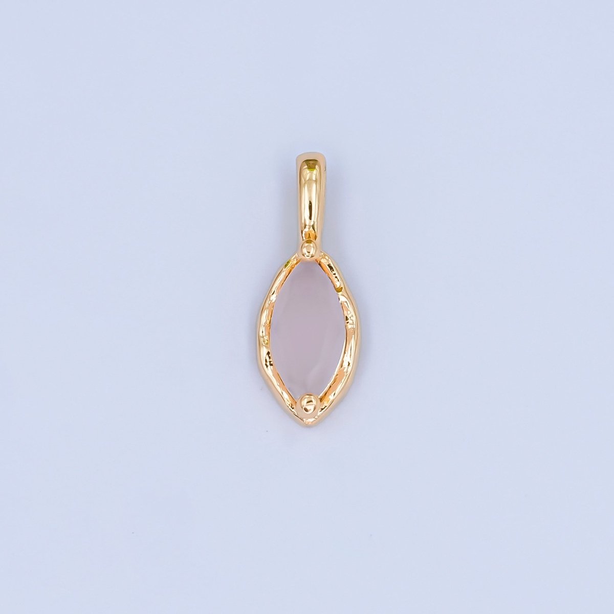24K Gold Filled Marquise CZ Molten Bezel Personalized Birthstone Pendant | AA1472 - AA1477