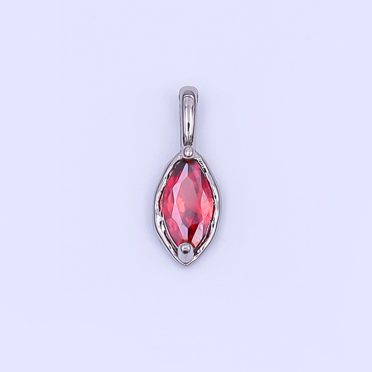 24K Gold Filled Marquise CZ Molten Bezel Pendant in Gold &amp; Silver | AH433 - AH435