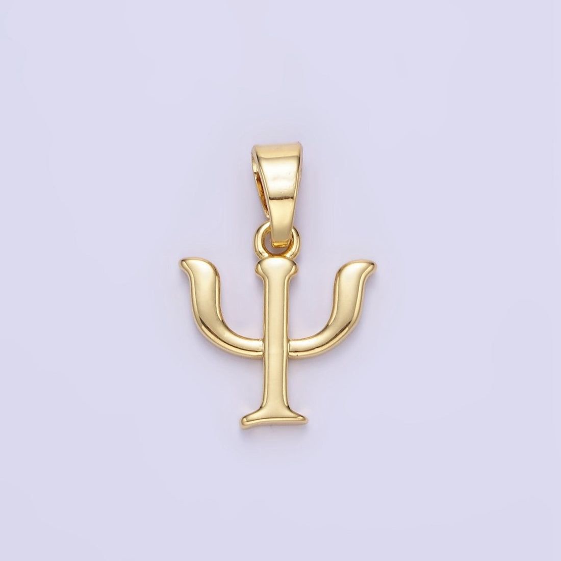 24K Gold Filled Medical "Psi" Greek Letter Script Minimalist Pendant | AA1351