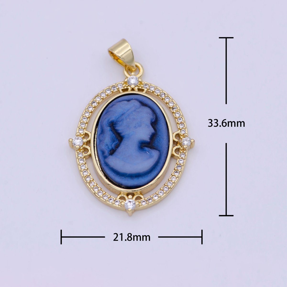 24K Gold Filled Micro Paved CZ Blue Pink Green Agate Women&
