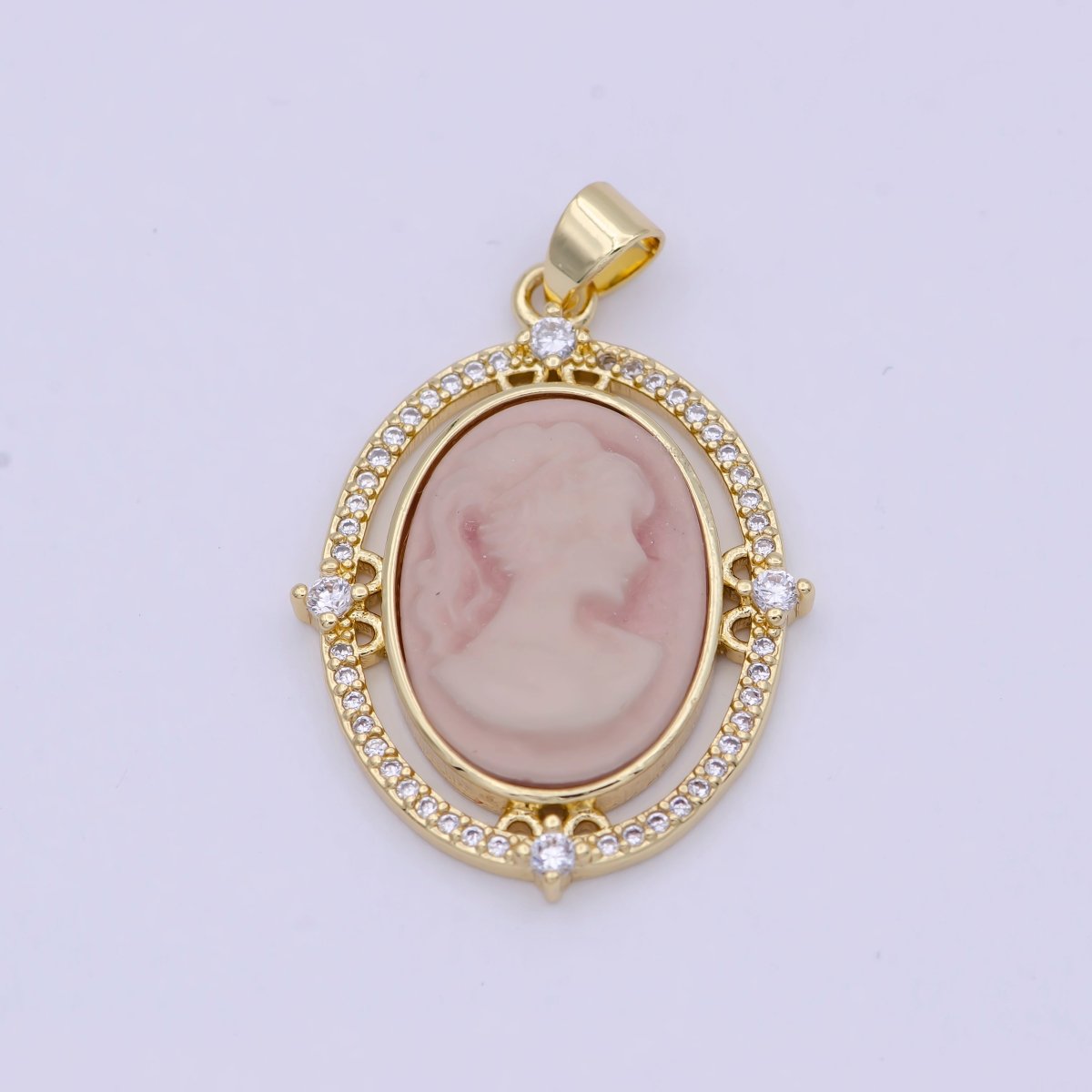 24K Gold Filled Micro Paved CZ Blue Pink Green Agate Women&