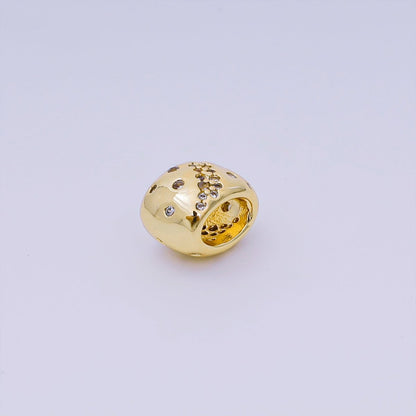 24K Gold Filled Micro Paved CZ The Galaxy Bead Spacer | B-927