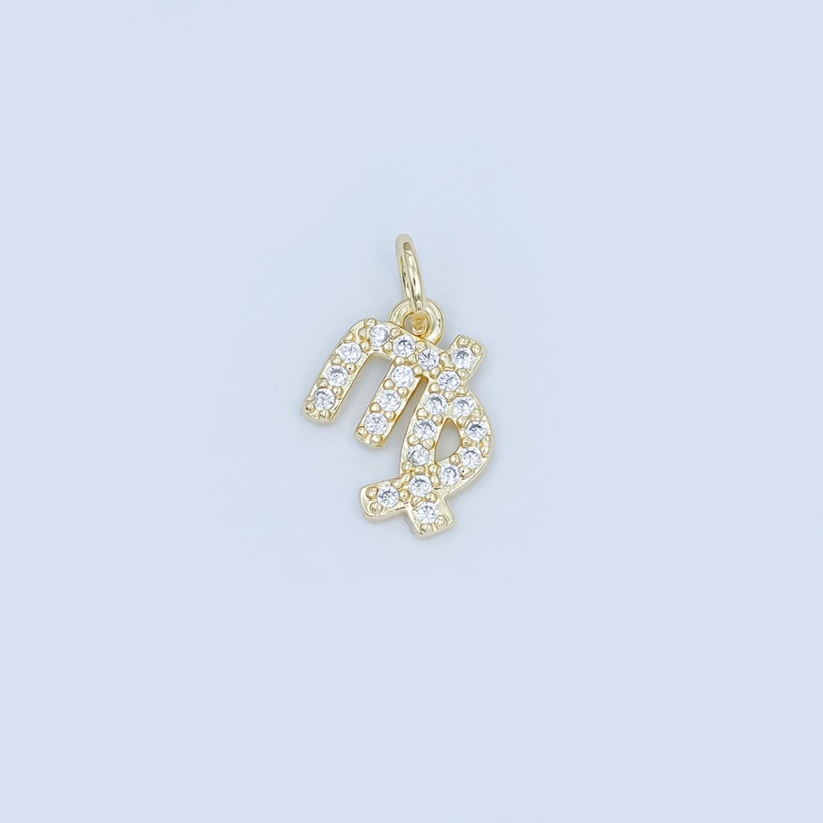 24K Gold Filled Micro Paved CZ Zodiac Sign Charm | A1313 - A1318