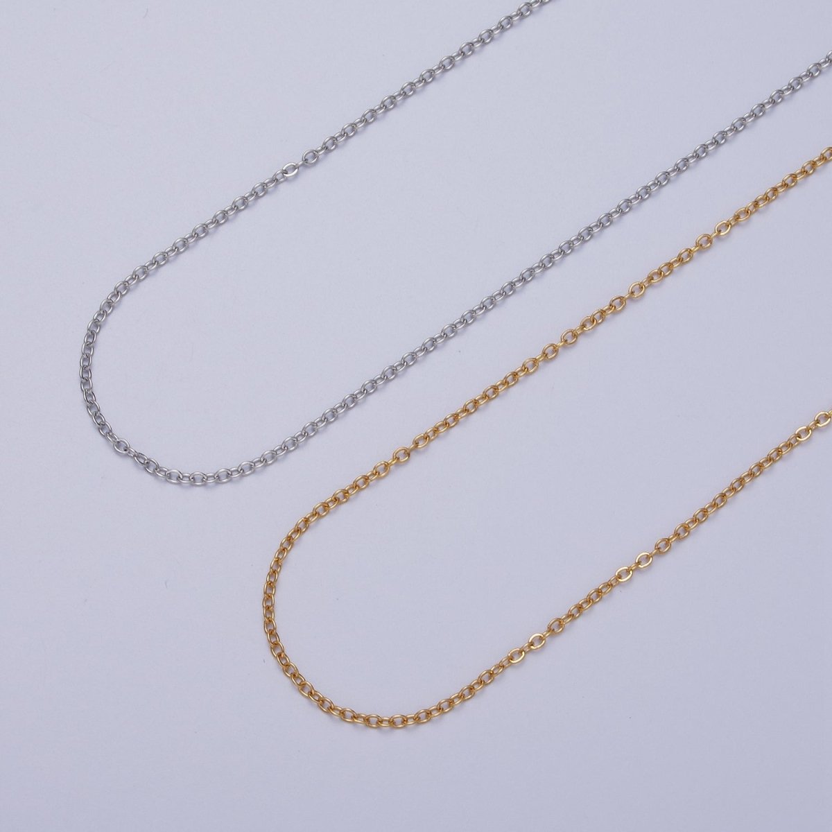 24K Gold Filled Mini 1.3mm Cable Unfinished Chain in Gold &amp; Silver | ROLL-949 ROLL-950 Clearance Pricing