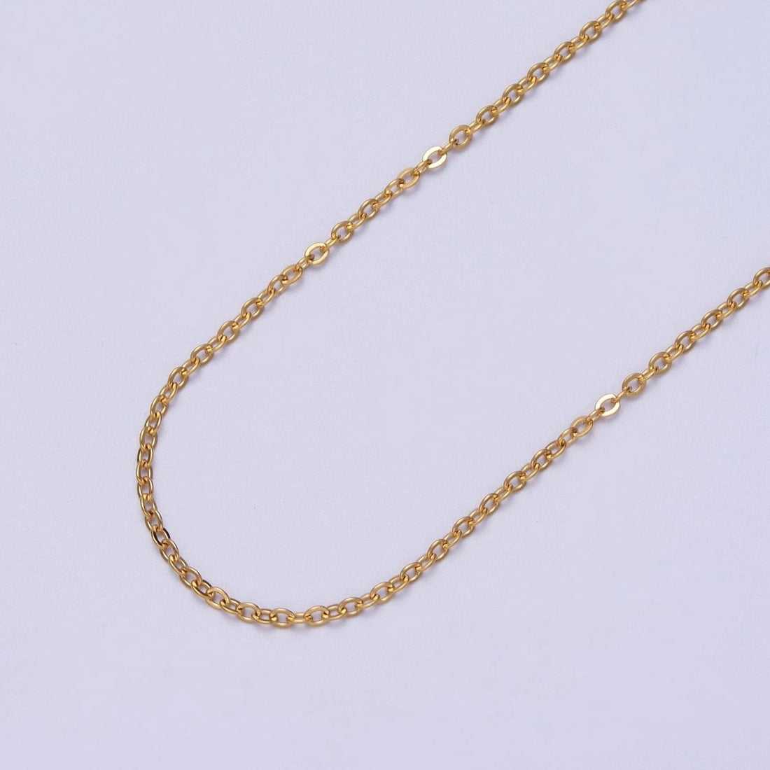 24K Gold Filled Mini 1.5mm Cable Unfinished Chain in Gold &amp; Silver | ROLL-951 ROLL-952