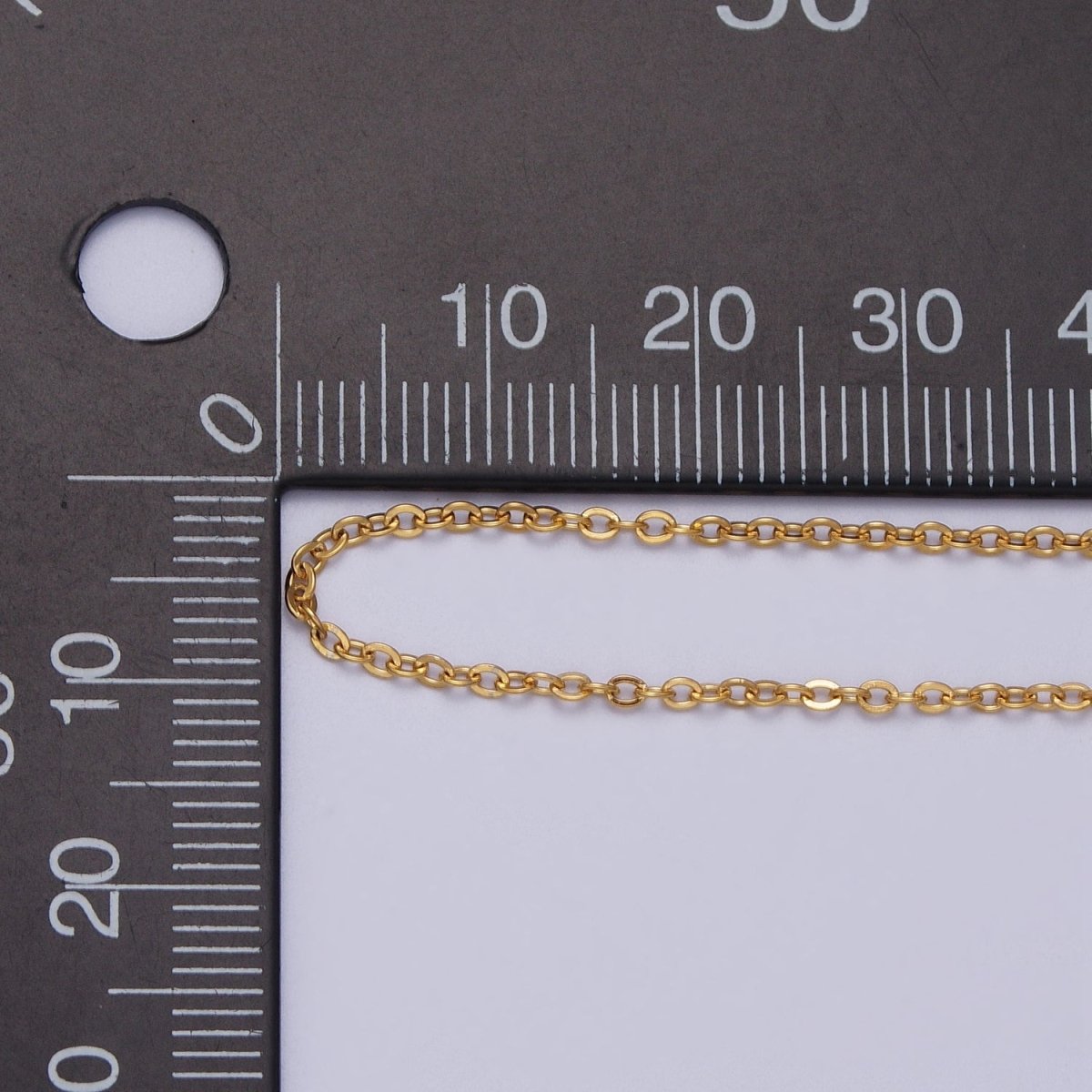 24K Gold Filled Mini 1.5mm Cable Unfinished Chain in Gold &amp; Silver | ROLL-951 ROLL-952