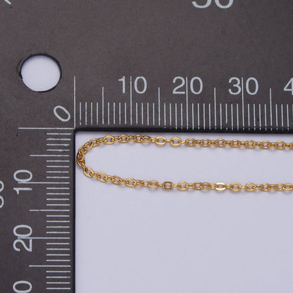 24K Gold Filled Mini 1.5mm Cable Unfinished Chain in Gold &amp; Silver | ROLL-951 ROLL-952