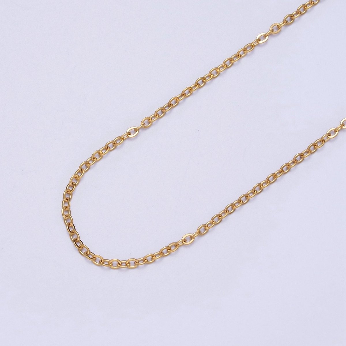 24K Gold Filled Mini 2mm Cable Unfinished Chain in Gold &amp; Silver | Roll-00953 Roll-00954