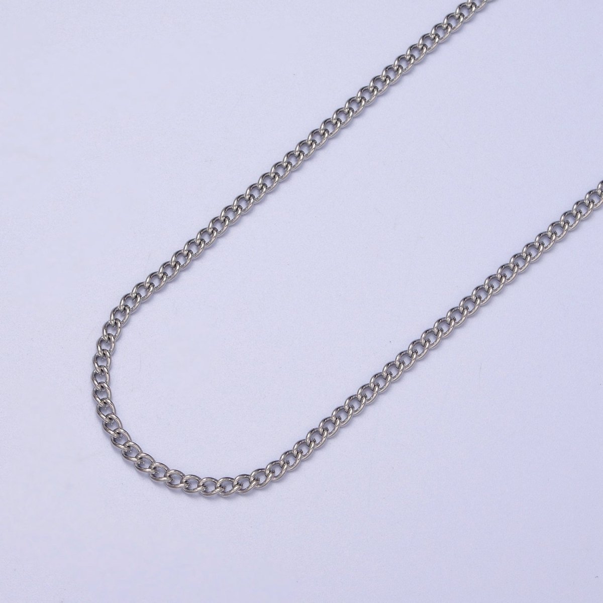 24K Gold Filled Mini 2mm Curb Unfinished Chain in Gold &amp; Silver | ROLL-943 ROLL-944 Clearance Pricing