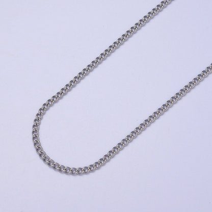 24K Gold Filled Mini 2mm Curb Unfinished Chain in Gold &amp; Silver | ROLL-943 ROLL-944 Clearance Pricing