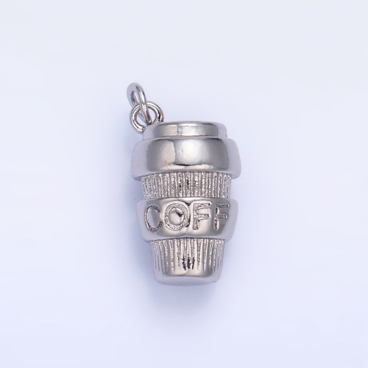 24K Gold Filled Mini 3D Multidimensional Coffee Tumbler Drink Charm in Gold &amp; Silver | W670