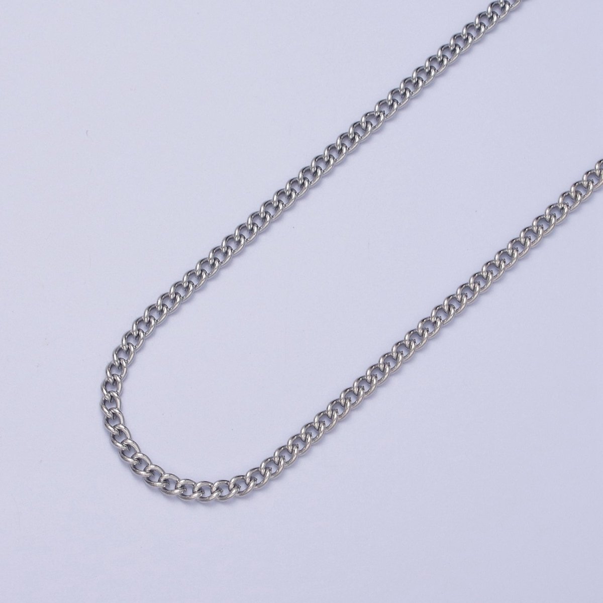 24K Gold Filled Mini 3mm Curb Unfinished Chain in Gold &amp; Silver | ROLL-941 ROLL-942 Clearance Pricing