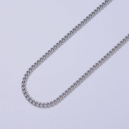 24K Gold Filled Mini 3mm Curb Unfinished Chain in Gold &amp; Silver | ROLL-941 ROLL-942 Clearance Pricing
