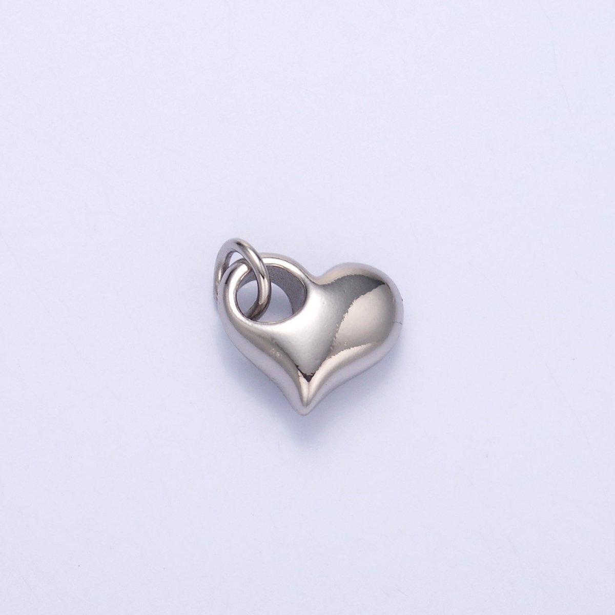 24K Gold Filled Mini Chubby Heart Minimalist Charm in Gold &amp; Silver | N003