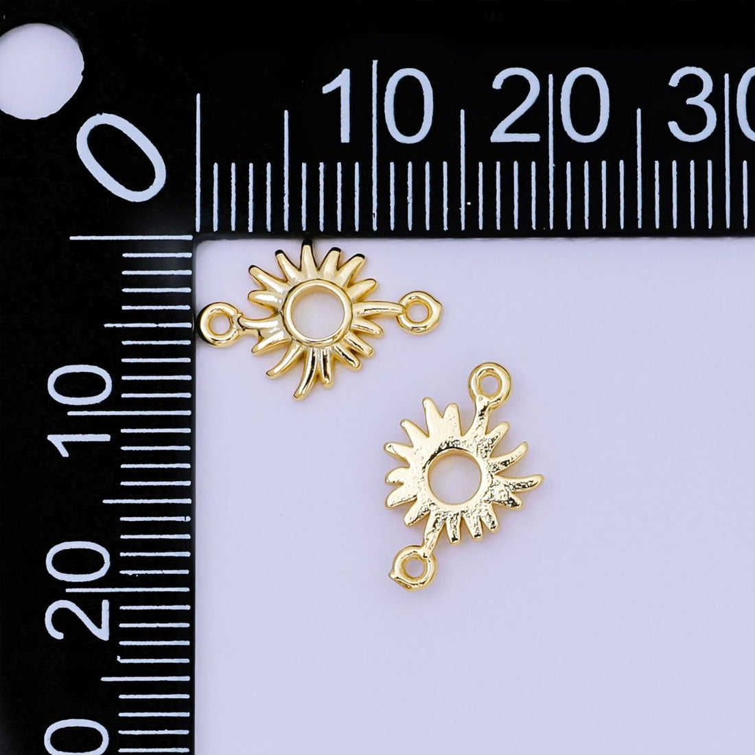 24K Gold Filled Mini Dainty Sun Charm Connector | Y-00052