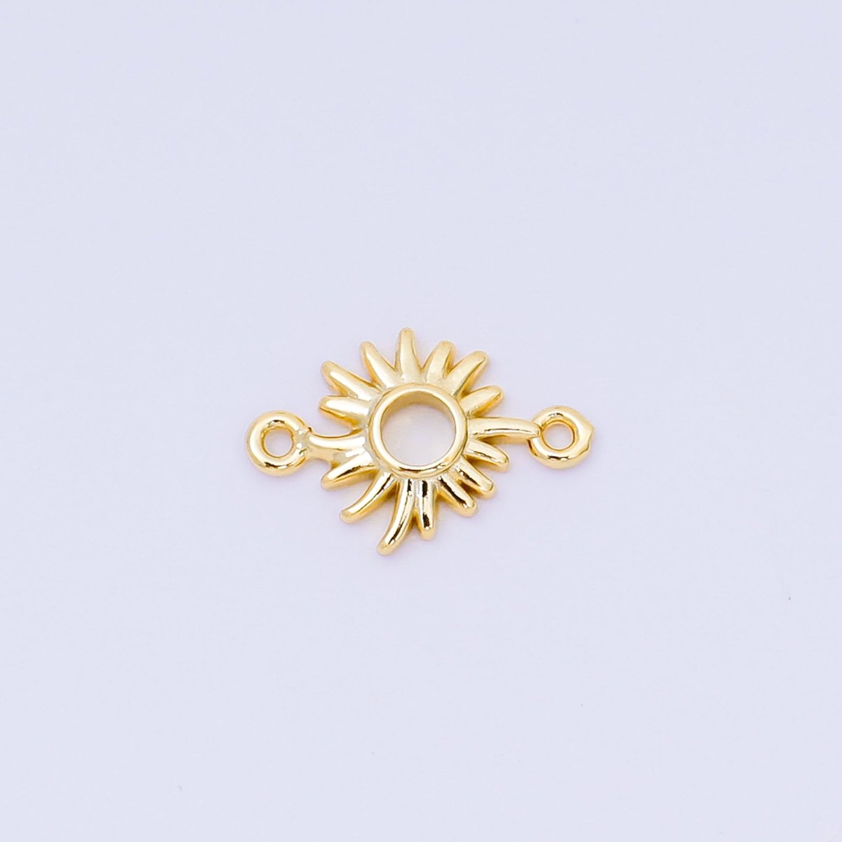 24K Gold Filled Mini Dainty Sun Charm Connector | Y-00052
