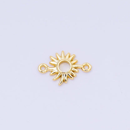 24K Gold Filled Mini Dainty Sun Charm Connector | Y-00052