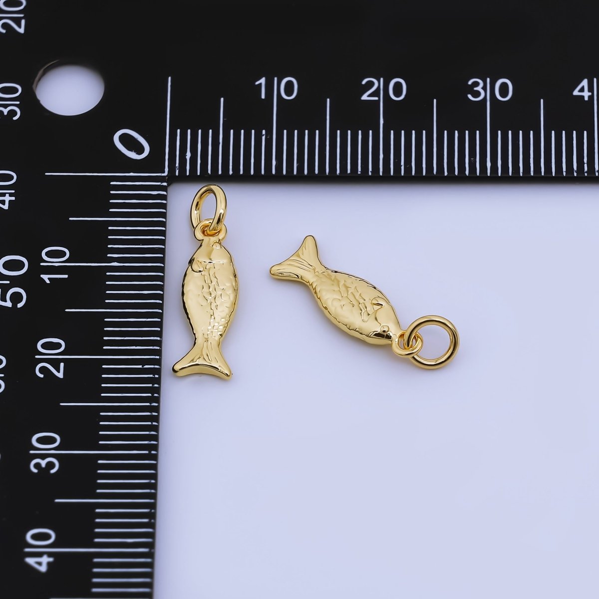 24K Gold Filled Mini Fish Animal Ocean Multidimensional Charm | AJ-464