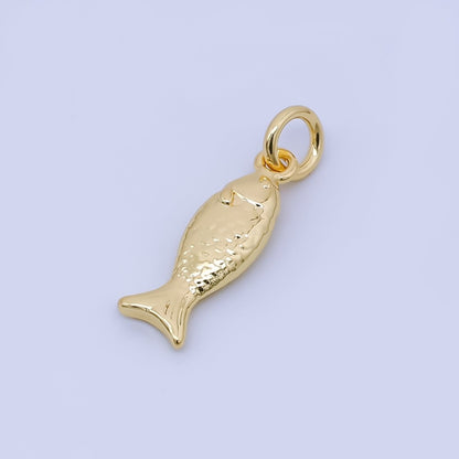 24K Gold Filled Mini Fish Animal Ocean Multidimensional Charm | AJ-464