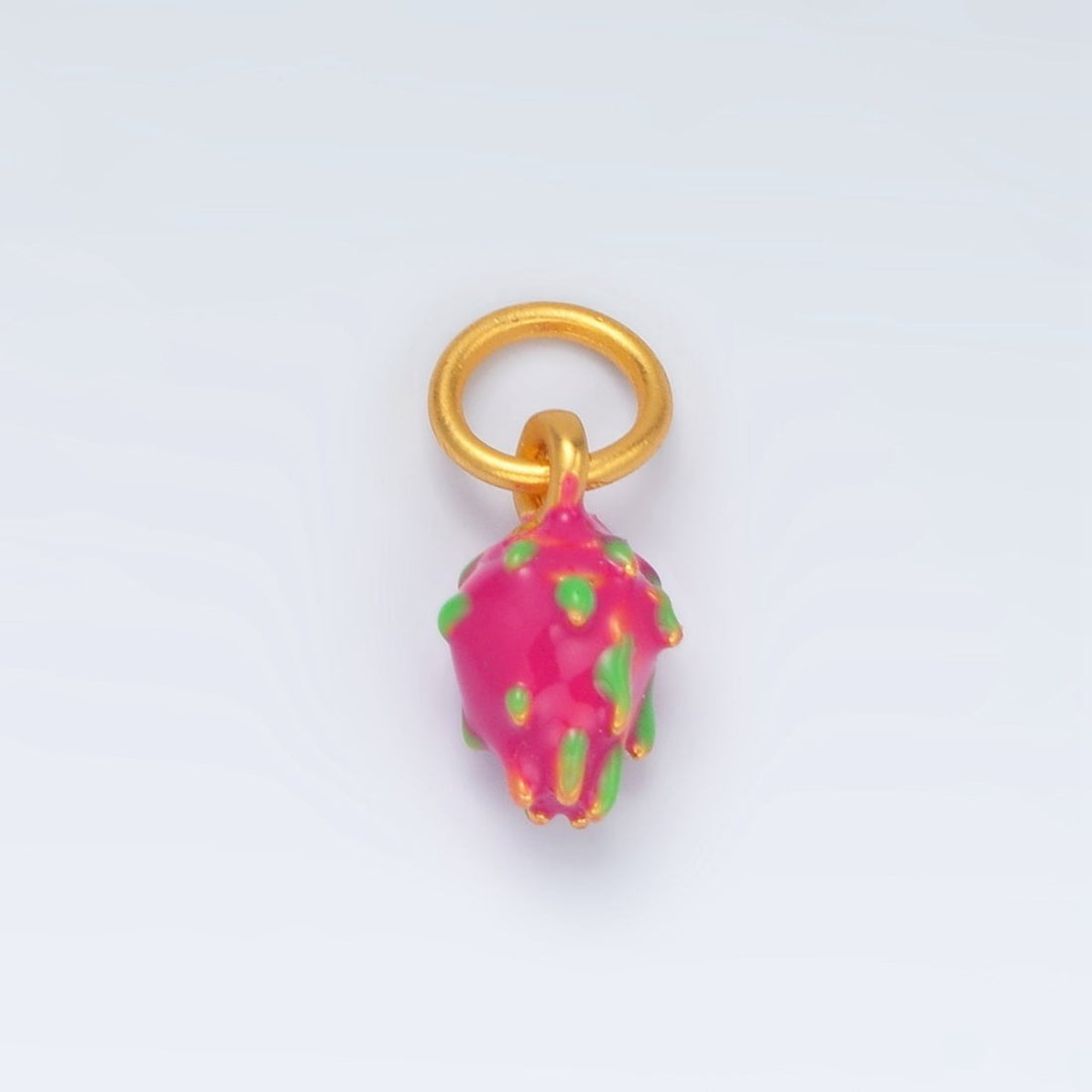 24K Gold Filled Mini Dragon Fruit Enamel Charm | AG920