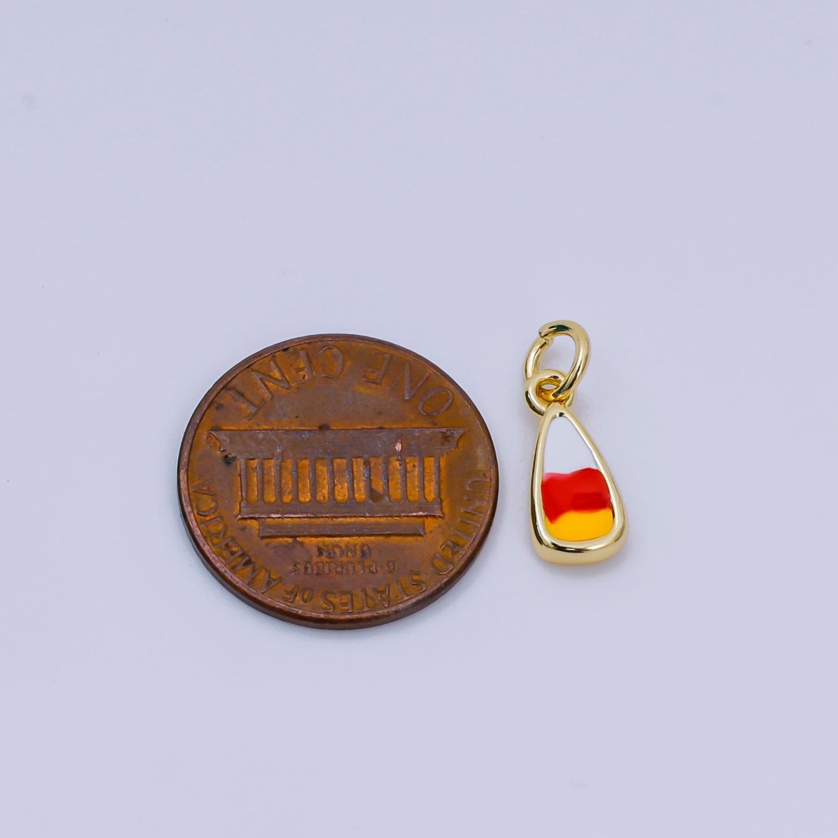 24K Gold Filled Mini Halloween Candy Corn Charm | AJ-328