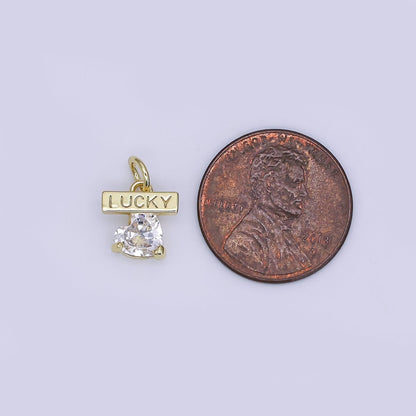 24K Gold Filled Mini Heart CZ Lucky Charm | AJ-360