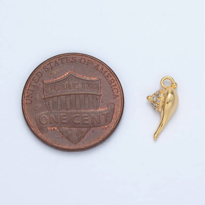 24K Gold Filled Mini Micro Paved Genie Cup Lamp Charm | AC163