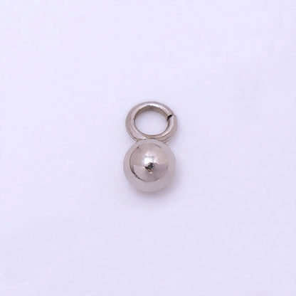 24K Gold Filled Minimalist Ball Bead Charm in Gold &amp; Silver | P737
