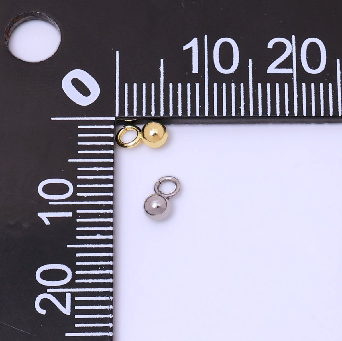 24K Gold Filled Minimalist Ball Bead Charm in Gold &amp; Silver | P737