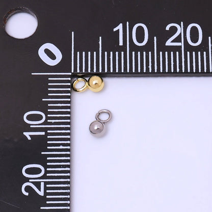 24K Gold Filled Minimalist Ball Bead Charm in Gold &amp; Silver | P737