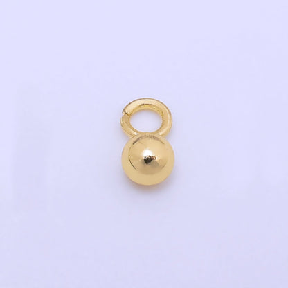 24K Gold Filled Minimalist Ball Bead Charm in Gold &amp; Silver | P737