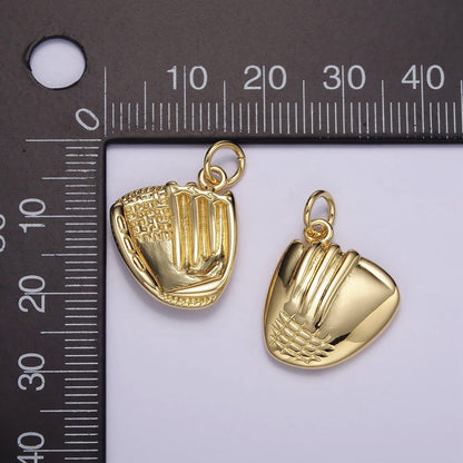 24K Gold Filled Minimalist Baseball Glove Pendant | M108